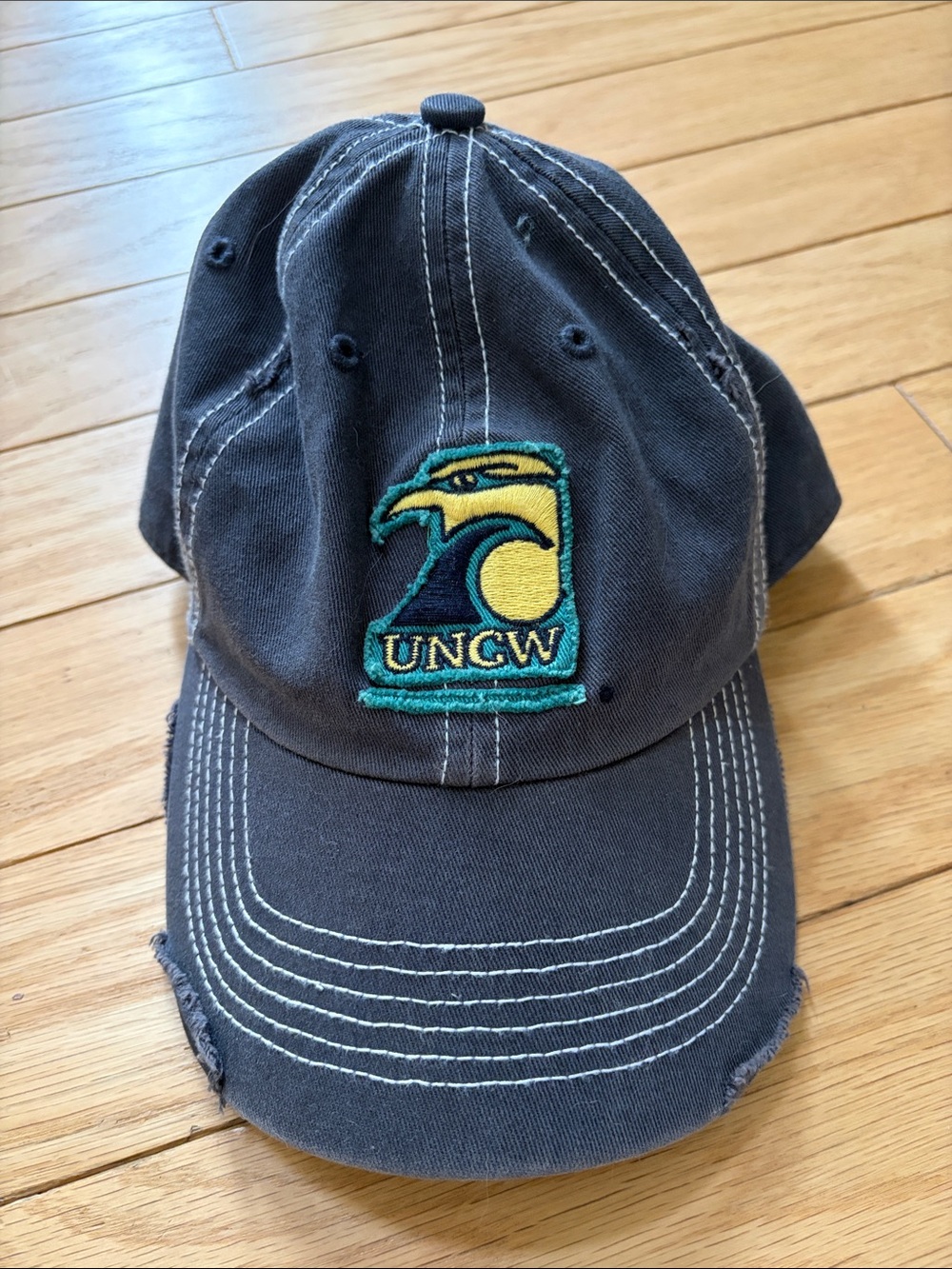 Vintage Navy Cap with Teal UNCW Logo
